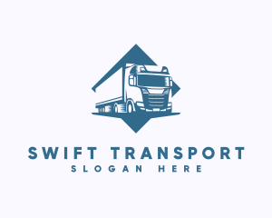 Big Transport Cargo Truck logo design