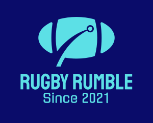 Rugby - Digital Rugby Ball logo design
