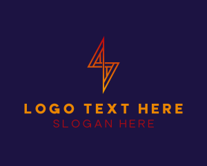 Logistic - Lightning Bolt Maze logo design