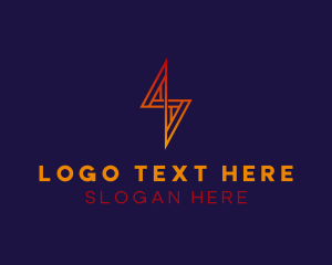 Lightning - Lightning Bolt Maze logo design