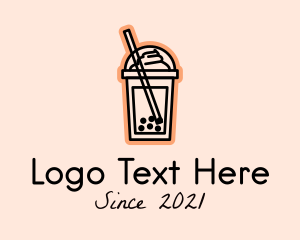 Cooler - Milk Tea Frappe logo design