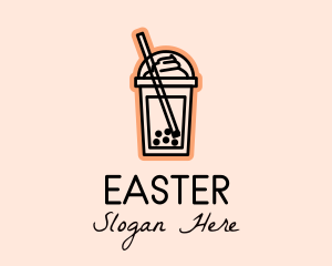 Milk Tea Frappe  Logo