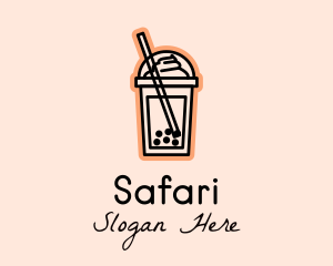 Milk Tea Frappe  Logo