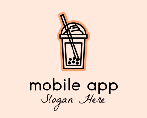 Milk Tea Frappe  Logo