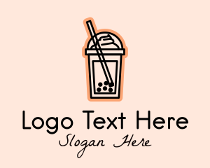 Milk Tea Frappe  Logo