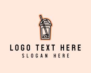 Boba - Milk Tea Frappe logo design