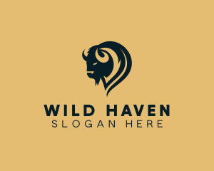 Wild Bison Animal logo design