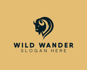 Wild Bison Animal logo design