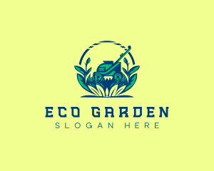 Lawn Mower Gardening logo design