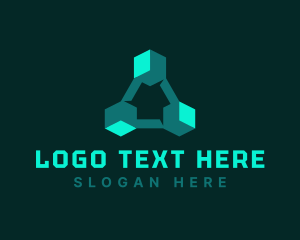 Abstract - Modern Software Cube logo design