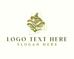 Flora - Rhode Island Flower Plant logo design