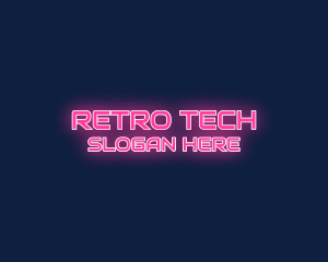 Cyber Gaming Neon Tech logo design