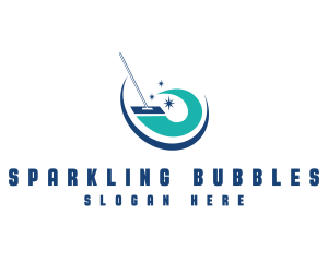 Sparkling - Sparkling Cleaning Mop logo design