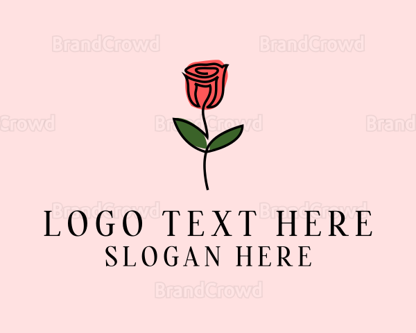 Rose Flower Garden Logo