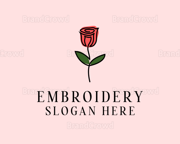 Rose Flower Garden Logo