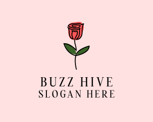 Rose Flower Garden Logo