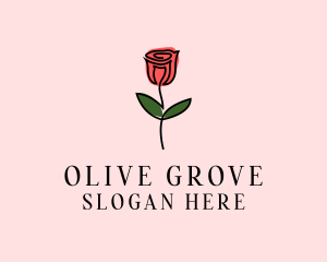 Rose Flower Garden logo design