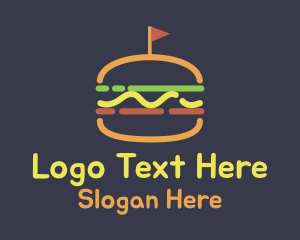 Hamburger Sandwich Diner Logo