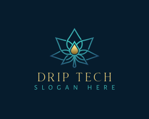 Marijuana Oil Droplet logo design