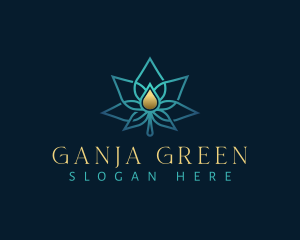 Ganja - Marijuana Oil Droplet logo design