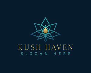 Kush - Marijuana Oil Droplet logo design