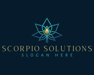 Marijuana Oil Droplet logo design