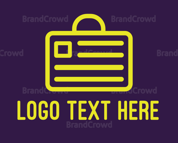 Yellow Document Suitcase Logo