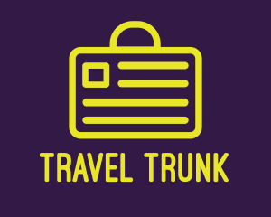 Suitcase - Yellow Document Suitcase logo design