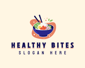 Poke Rice Bowl logo design