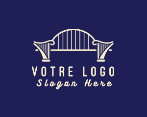 Elegant Harp Bridge Logo