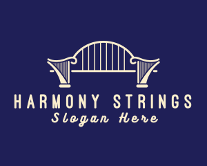 Elegant Harp Bridge logo design