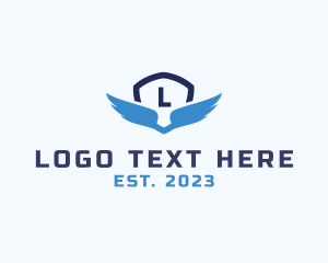 Wallet - Wing Shield Crest logo design