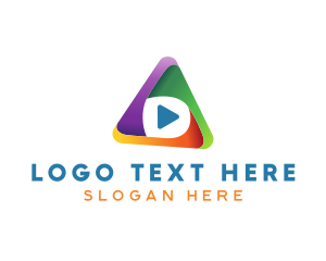 Media Player - Multicolor Media Player logo design