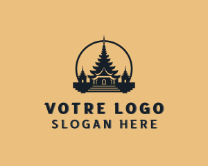 Asian Temple Architecture Logo