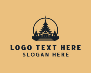 Asian Temple Architecture Logo