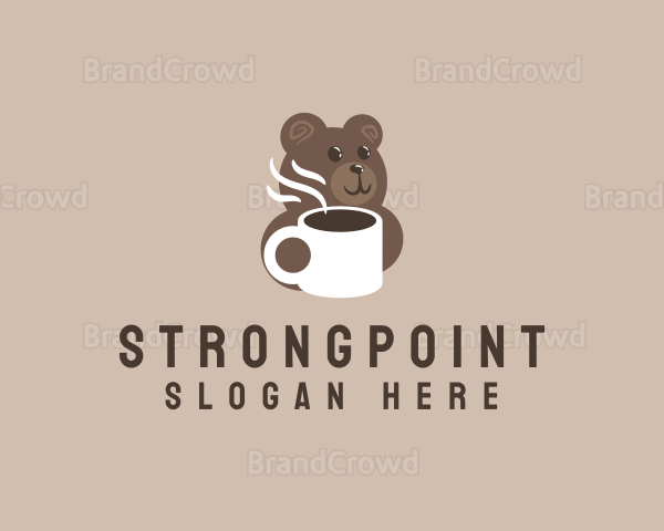 Hot Coffee Bear Logo