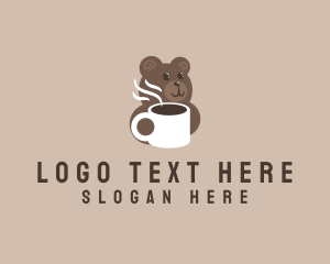 Sip - Hot Coffee Bear logo design