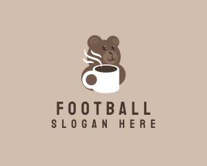 Hot Coffee Bear Logo