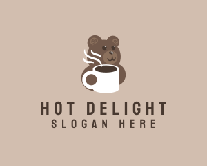 Hot Coffee Bear logo design