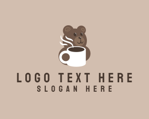 Hot Coffee Bear Logo