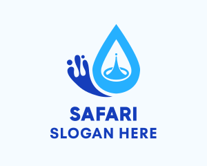 Water Drop - Blue Water Droplet logo design