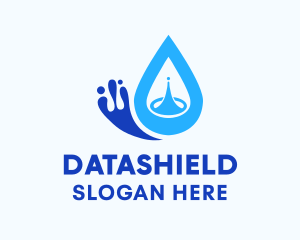 Liquid - Blue Water Droplet logo design