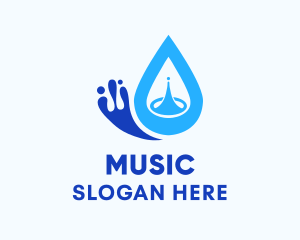 Fluid - Blue Water Droplet logo design