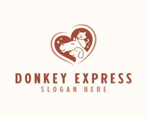 Donkey - Veterinary Animal Care logo design