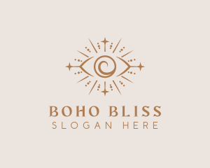 Boho Eye Mystical Healing logo design