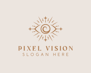 Boho Eye Mystical Healing logo design