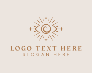 Boho Eye Mystical Healing logo design