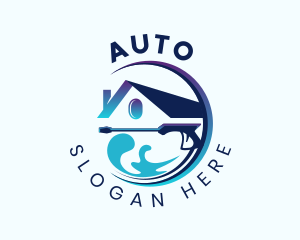 Restoration - Roof Pressure Washer logo design