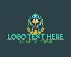 Wildlife Center - Lion Videogame Hero logo design