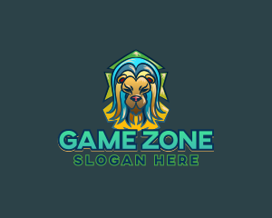 Lion Videogame Hero logo design